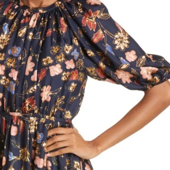 NWOT ULLA JOHNSON Cybil Silk Midi Dress in Odessa S $765 - Picture 7 of 11